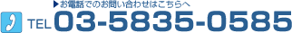 お電話でのお問い合わせはこちらへ TEL03-5835-0585